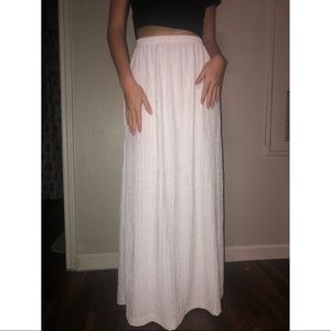Long white skirt